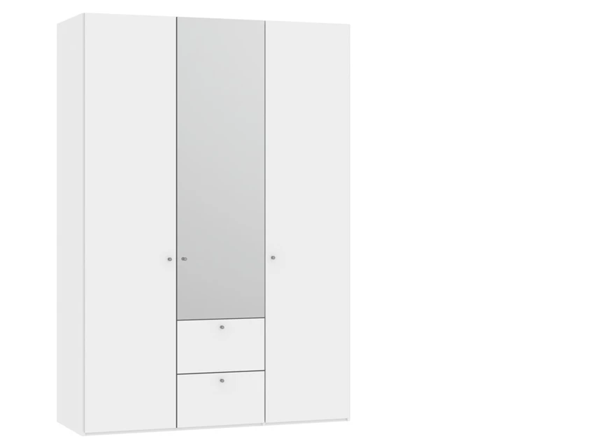 Draaideurkast Jutzler 3 deuren/2 laden wit + spiegel - 5998 831