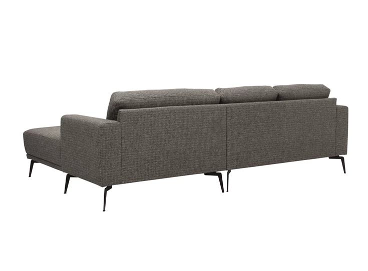 Curo salon stof jakobsen modern budget zwart metalen poot sicuro hoeksalon