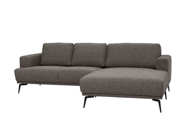 Curo salon poot sicuro hoeksalon jakobsen modern budget stof zwart metalen