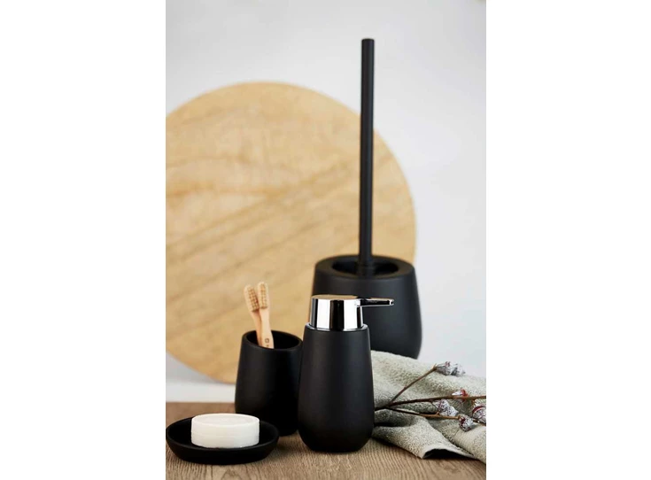 Badi toiletborstelhouder- keramiek- zwart- sfeerbeeld