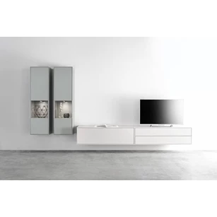 Tv-kast Game opstelling 68 matte lak wit licht grijs Sudbrock