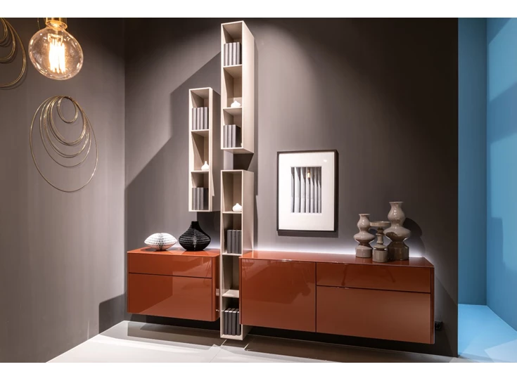 Dressoir Goya opstelling 37 hoogglans india red Sudbrock