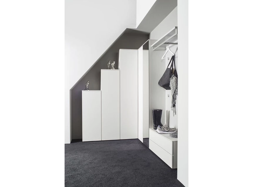 Halmeubel hoekkast Tando opstelling 44 matte lak wit Sudbrock