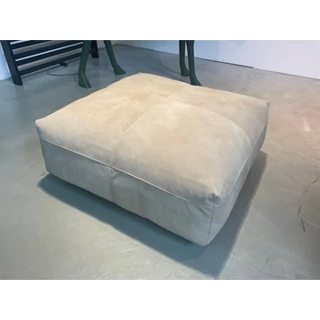 Poef Vetsak seat 84x84 leather beige