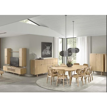 Eetkamer Sento opstelling 1 natuur hout eik