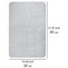 Saravan badmat- 50x80cm- lichtgrijs- afmetingen