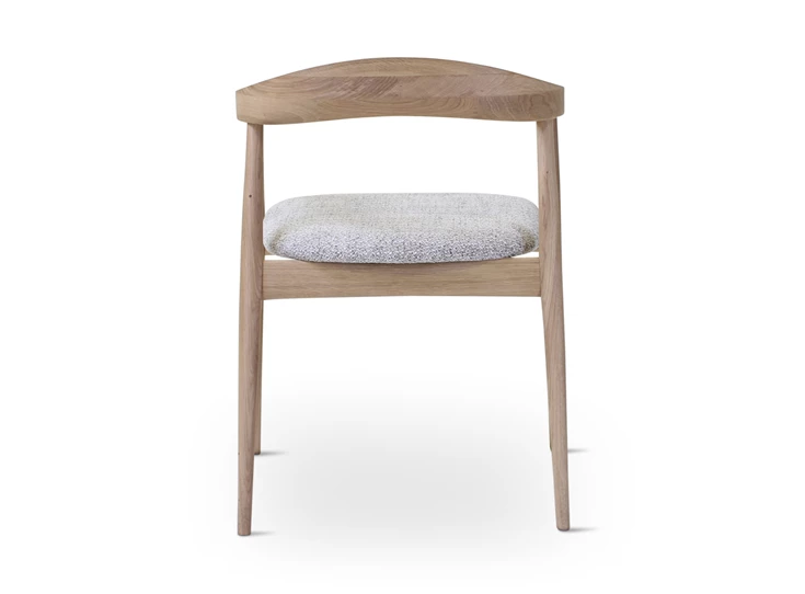 Achterkant Armstoel Pura naturel eik stof bisque Castle Line