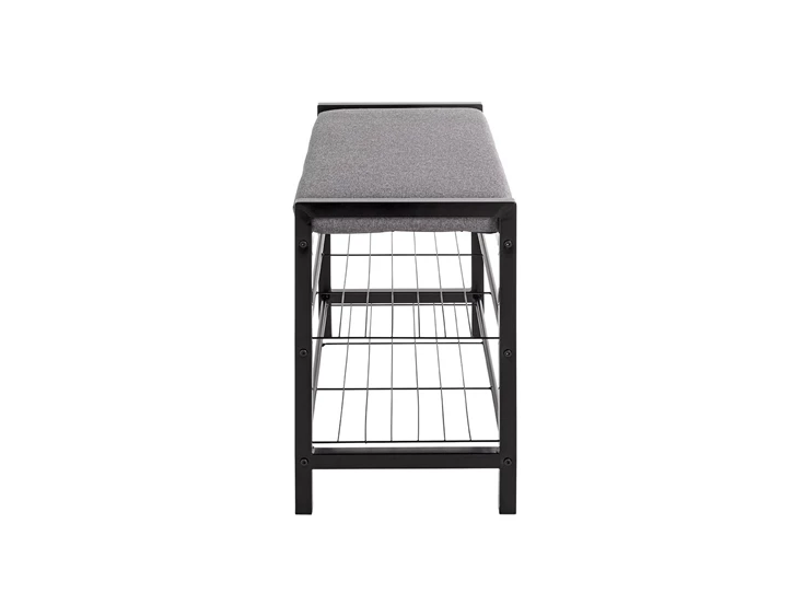 Schoenenrek met bank Enya zwart/grijs 54544 zijaanzicht