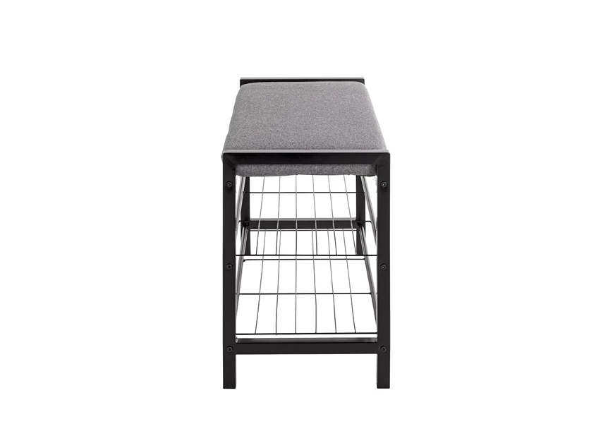Schoenenrek met bank Enya zwart/grijs 54544 zijaanzicht