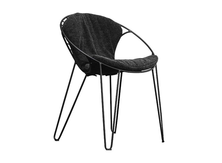 Armstoel Wire stof Smooth Sooty Joli