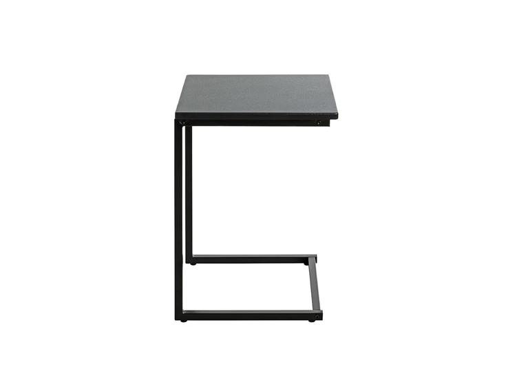 Bijzettafeltje Luzern zwart 52593 recht zijaanzicht
