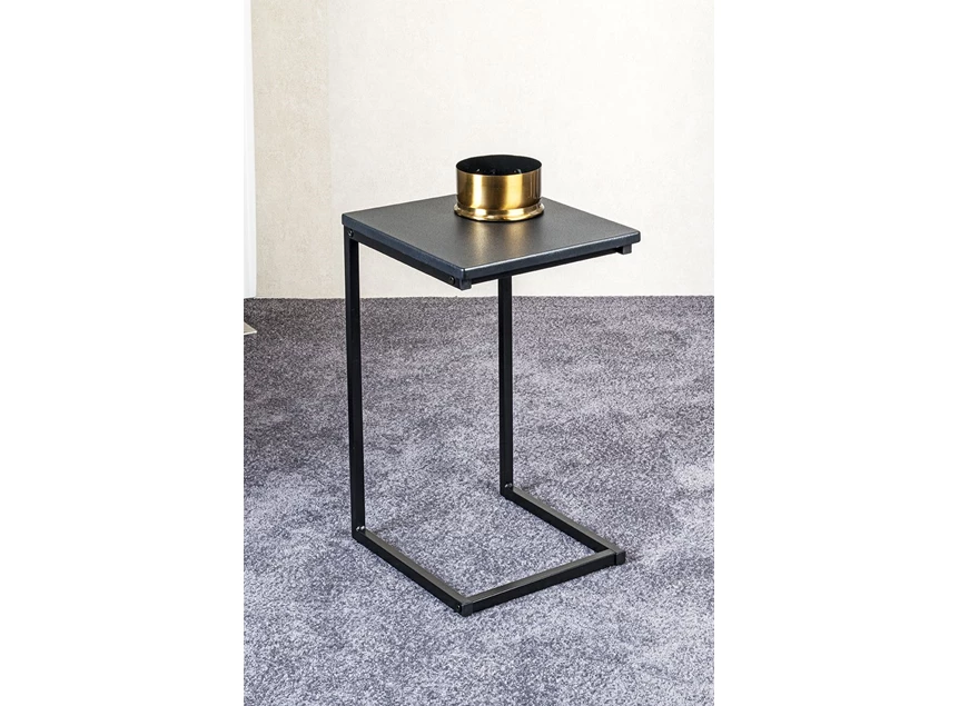 Bijzettafeltje Luzern zwart 52593 schuin vooraanzicht sfeerbeeld