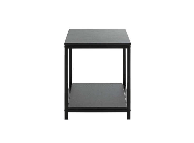 Bijzettafel Lugano zwart 52572 recht aanzicht MDF staal