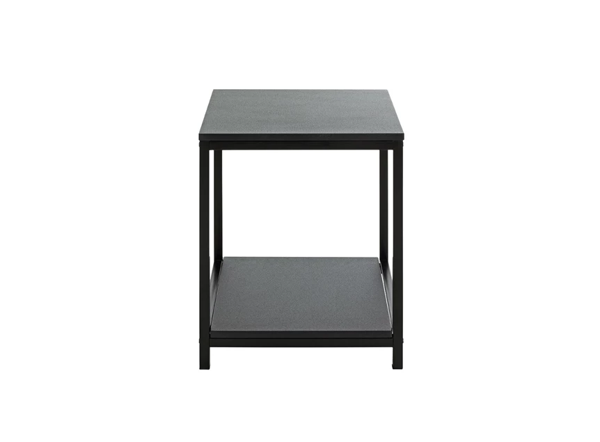 Bijzettafel Lugano zwart 52572 recht aanzicht MDF staal