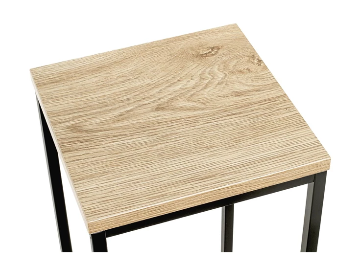 Zuil Watford large zwart 52568 detail blad MDF