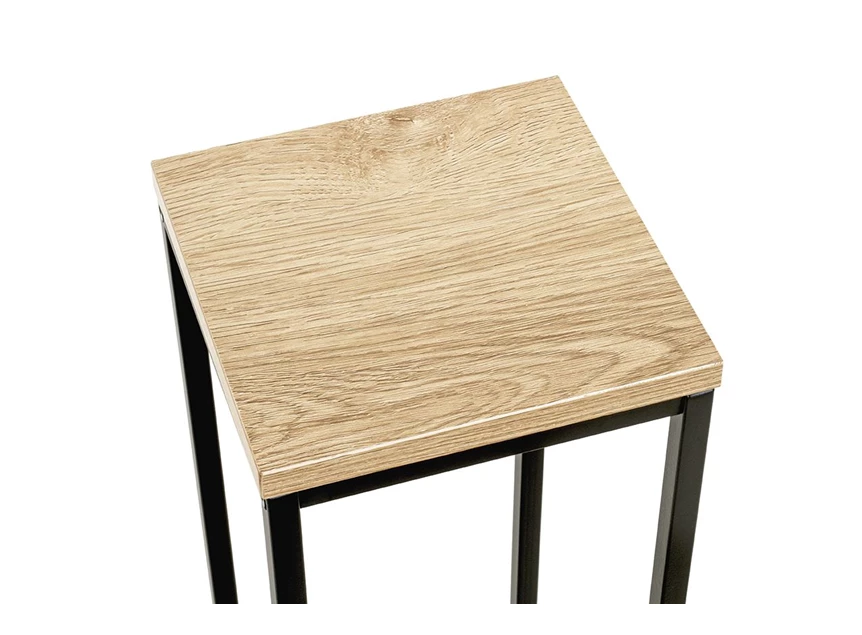 Zuil Watford medium zwart 52567 schuin vooraanzicht detail MDF