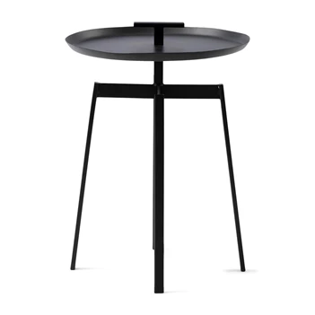 484830 ponza end table zwart metaal rond rivièra maison bijzettafel rm industrieel