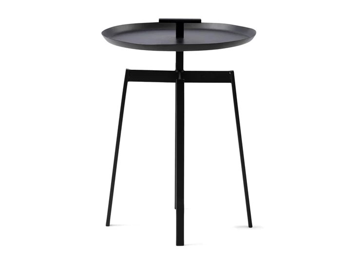 484830 ponza end table zwart metaal rond rivièra maison bijzettafel rm industrieel