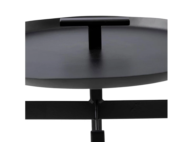 484830 metaal rond rm ponza end table zwart rivièra maison bijzettafel industrieel