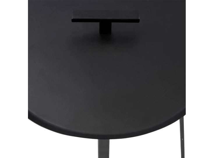 484830 metaal zwart rivièra maison bijzettafel industrieel rond rm ponza end table