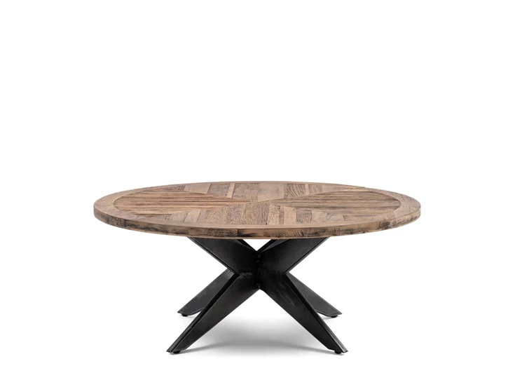 483950 falcon crest coffee table salontafel rm gerecycled hout metaal zwart kruispoot rivièra maison