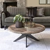 483950 rm gerecycled hout metaal zwart kruispoot rivièra maison falcon crest coffee table salontafel