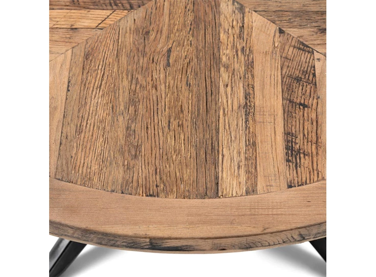 483950 rivièra maison falcon crest coffee table salontafel gerecycled hout metaal rm zwart kruispoot