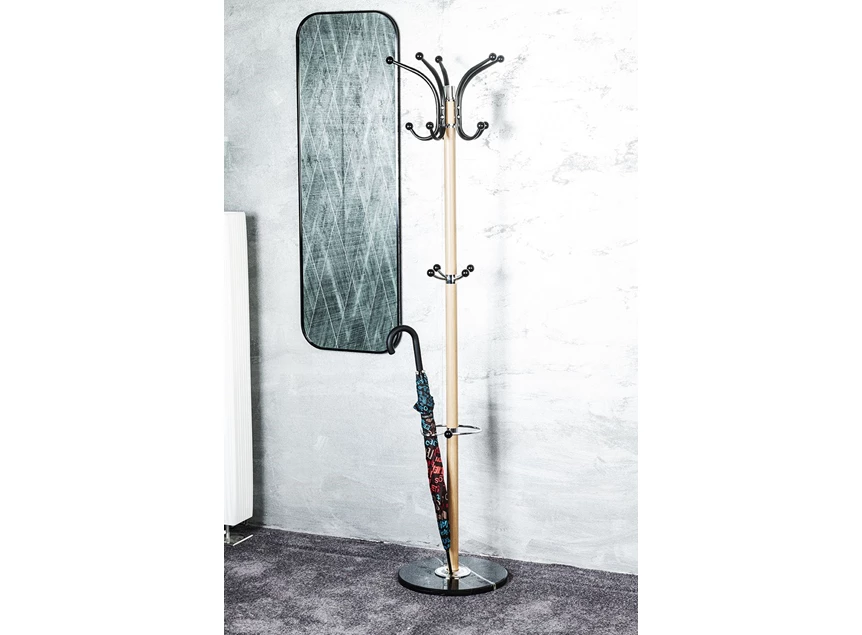 Kapstok Mucki eik zwart metaal 175cm 88492 sfeerbeeld