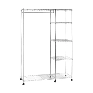 Kledingrek Manni chroom 43685 schuin aanzicht