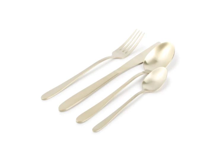 682900 bestekset 24-delig mat champagne slim