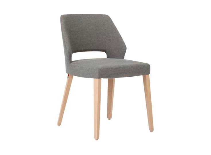 Lena stoel C0110 uni h47 pb-a zonder armen vaste hoes mobitec massieve poten tijdloos