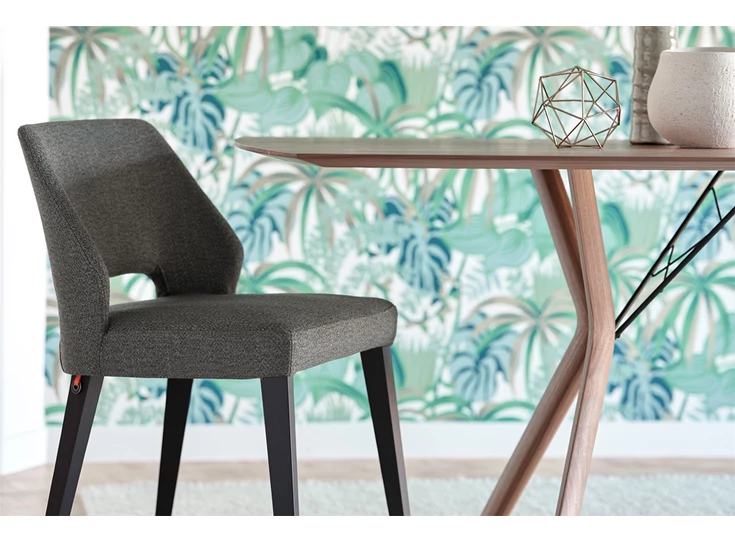 Lena stoel tijdloos C0110 uni h47 pb-a mobitec zonder armen vaste hoes massieve poten