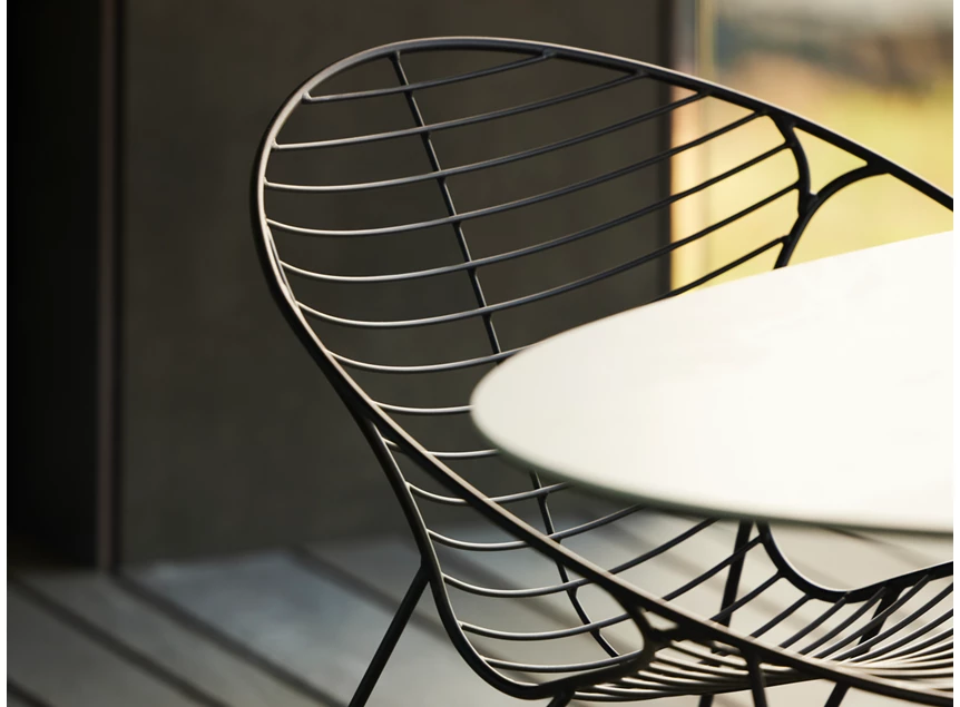 Detail Outdoor Low Chair Wire Black Joli