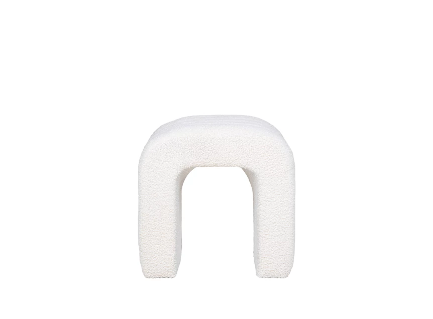 Poef Colma bouclé wit 1501225 recht vooraanzicht