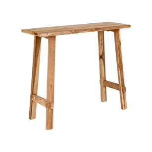 Console Girona teak 90x40x80cm naturel 2301090 schuin vooraanzicht