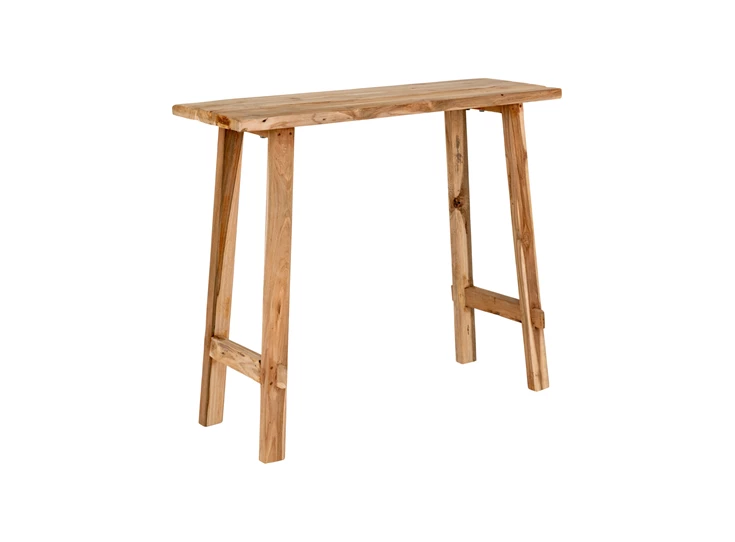 Console Girona teak 90x40x80cm naturel 2301090 schuin vooraanzicht