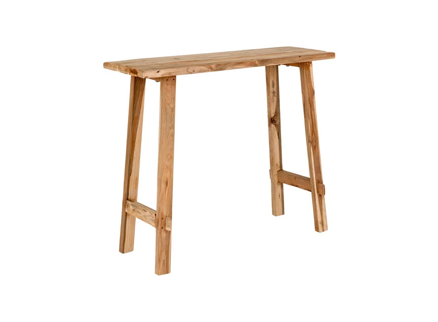 Console Girona teak 90x40x80cm naturel 2301090 schuin vooraanzicht