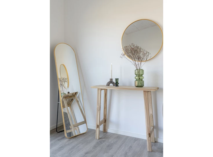 Console Girona teak 90x40x80cm naturel 2301090 schuin vooraanzicht sfeerbeeld