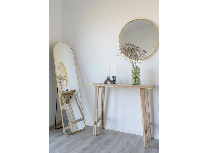 Console Girona teak 90x40x80cm naturel 2301090 schuin vooraanzicht sfeerbeeld