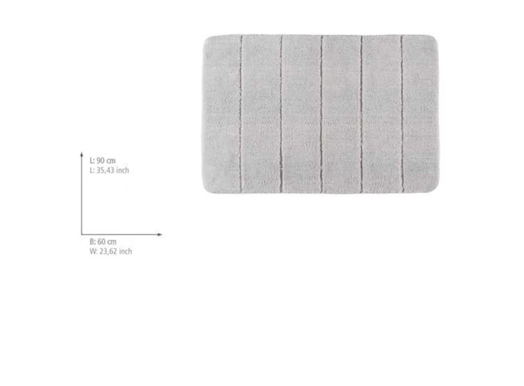 steps badmat- lichtgrijs- 60x90- afmetingen