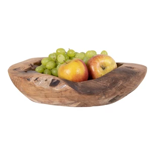Schaal Rio teak natuur Ø30x10cm 4501011 fruitschaal