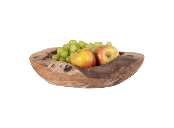 Schaal Rio teak natuur Ø30x10cm 4501011 fruitschaal