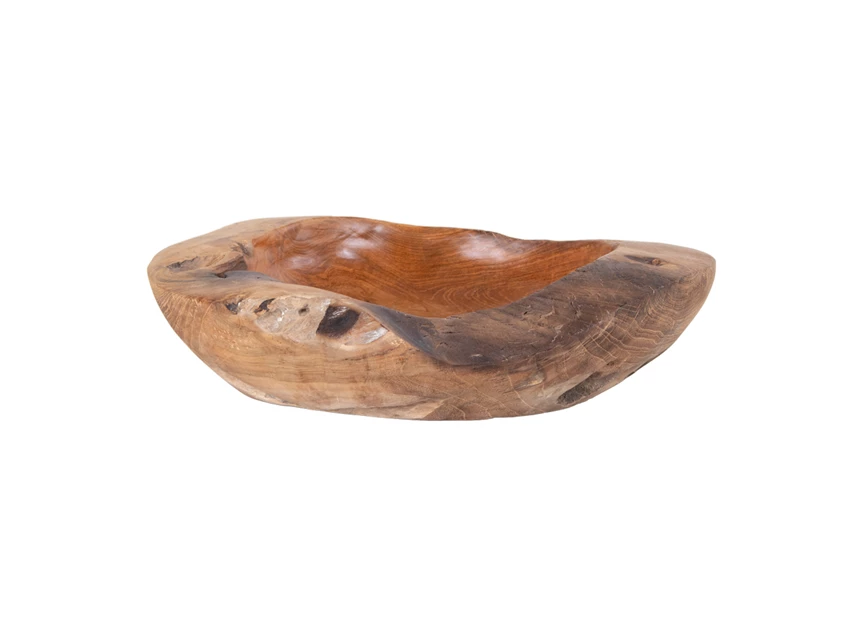 Schaal Rio teak natuur Ø30x10cm 4501011 vooraanzicht