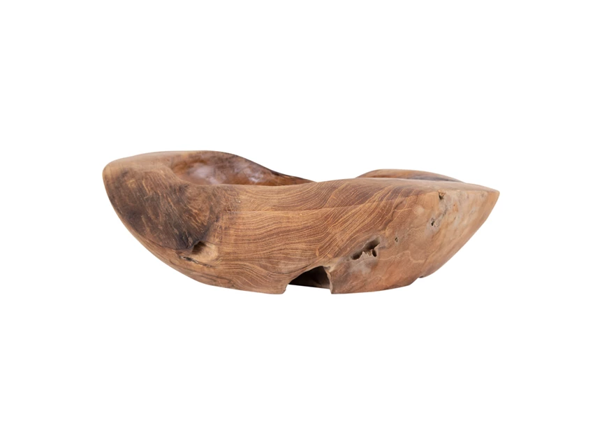 Schaal Rio teak natuur Ø30x10cm 4501011 zijaanzicht