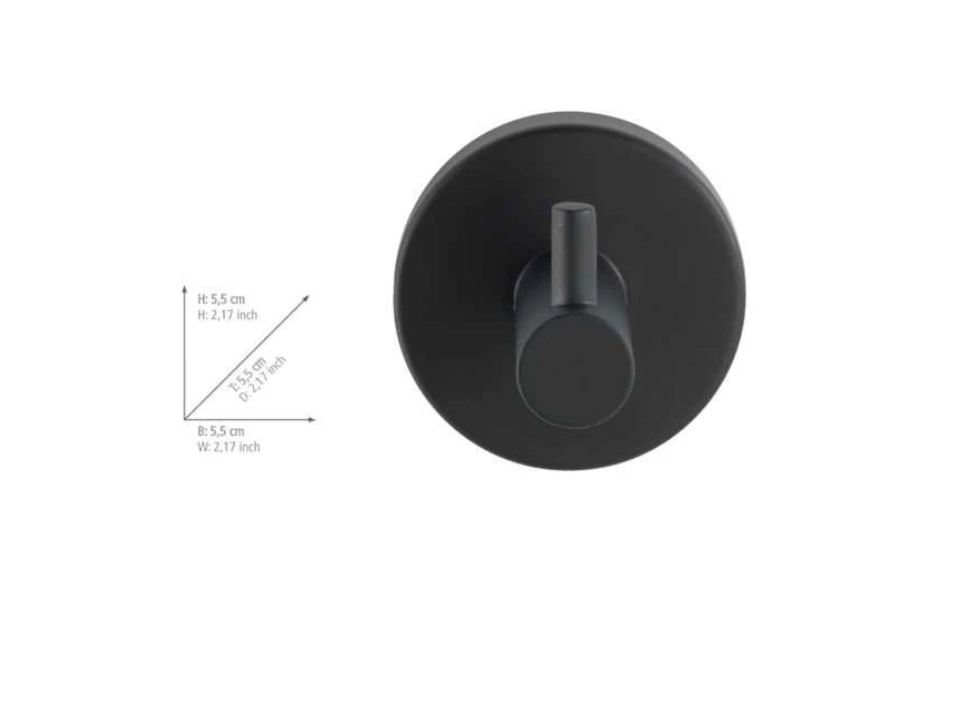 Wandhaak uno Bosio- 24232100- afmetingen