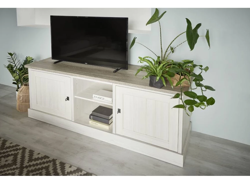 York dressoir eik licht kristal eetkamer meubar televisiemeubel landelijk hout larik vitrinekast