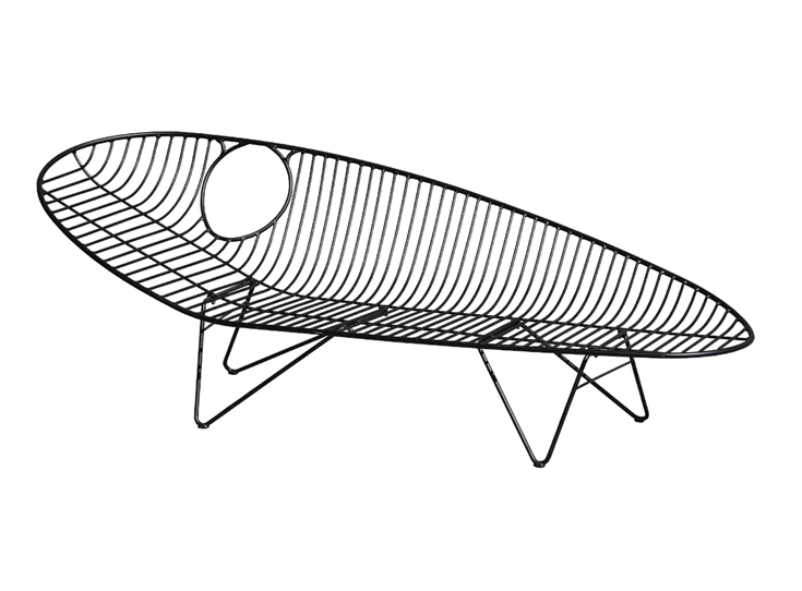Lounger ligzetel Wire frame zwart Joli