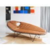 Lounger ligzetel Wire frame zwart kussen leder cognac Joli