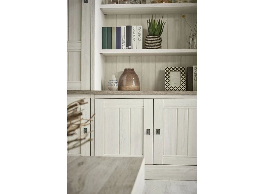 WB2 eetkamer landelijk hout lariks eik licht kristal boekenkast york meubar