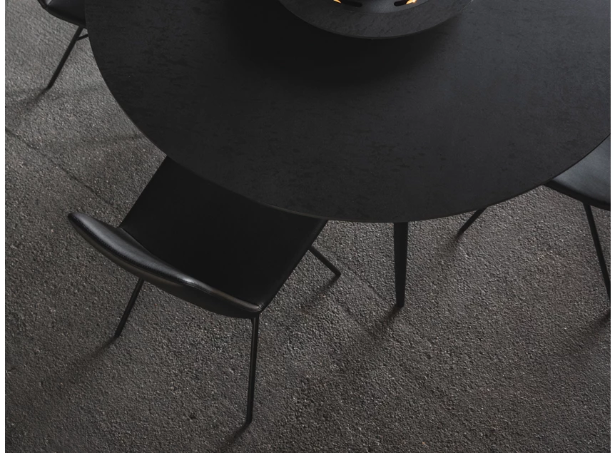 Bovenkant Stoel Rafael X base kunstleder zwart Joli